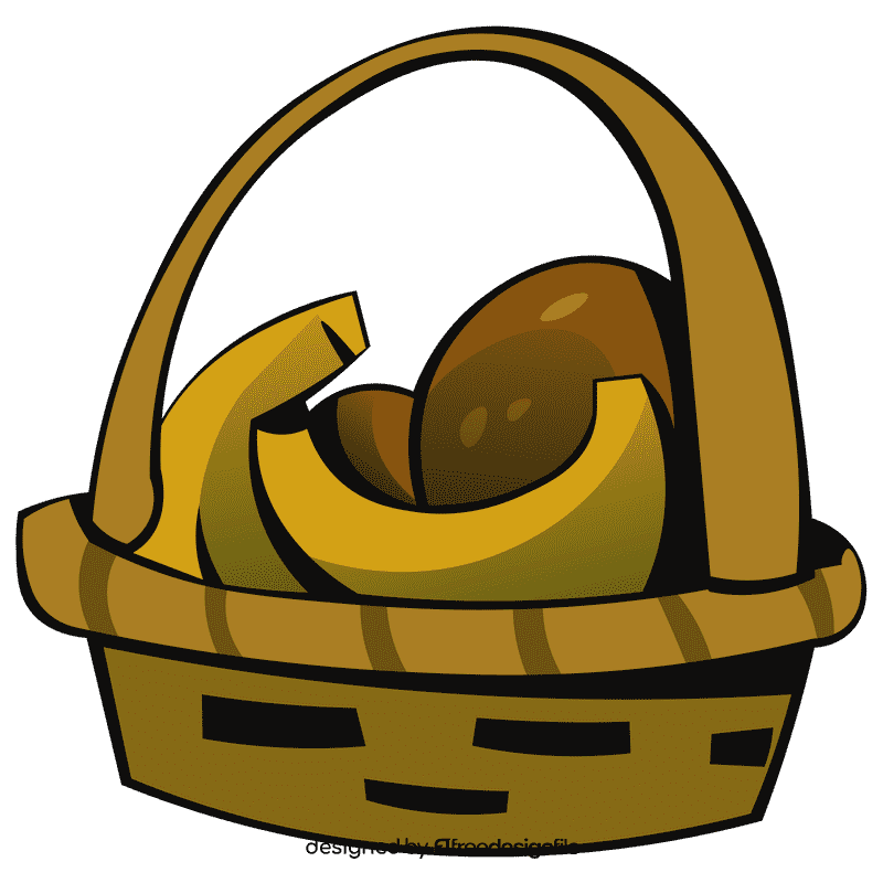 Fruit basket banana clipart