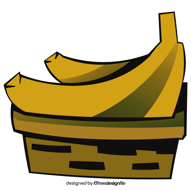 Fruit basket banana clipart