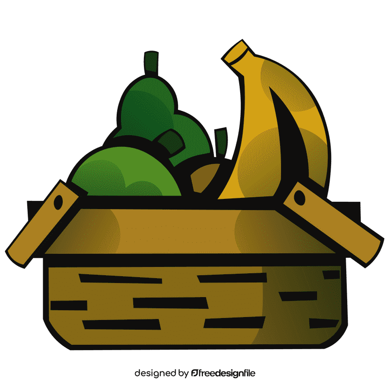 Fruit basket fruit clipart