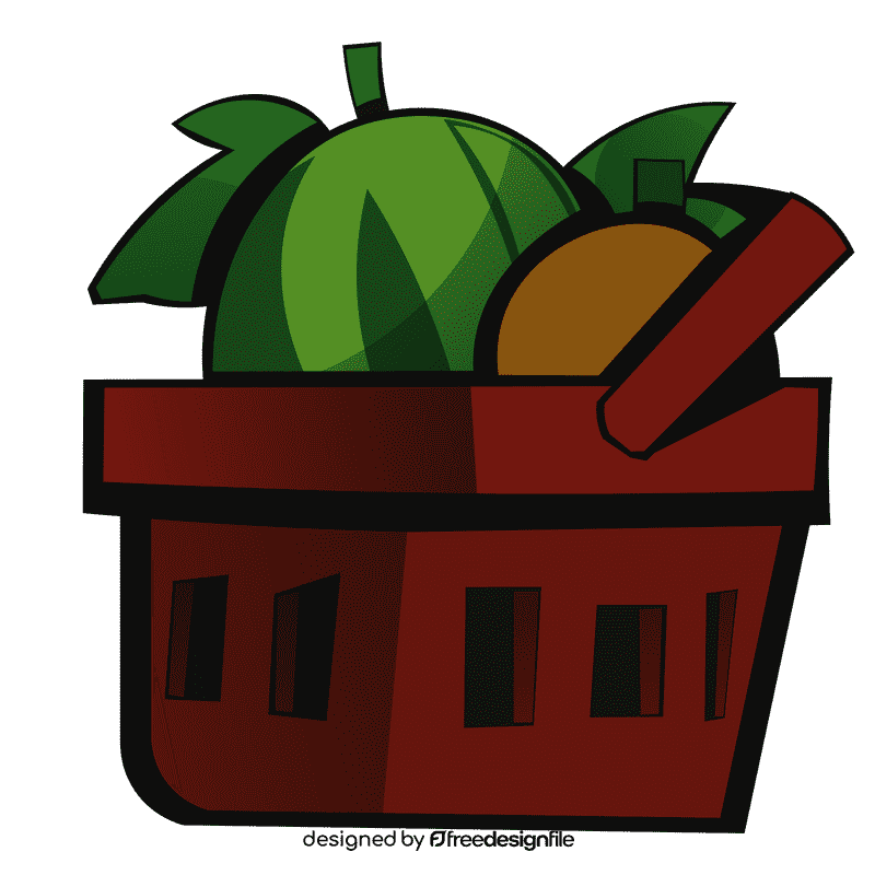 Fruit basket plastic clipart