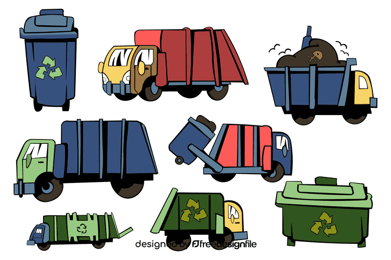 Garbage truck vector