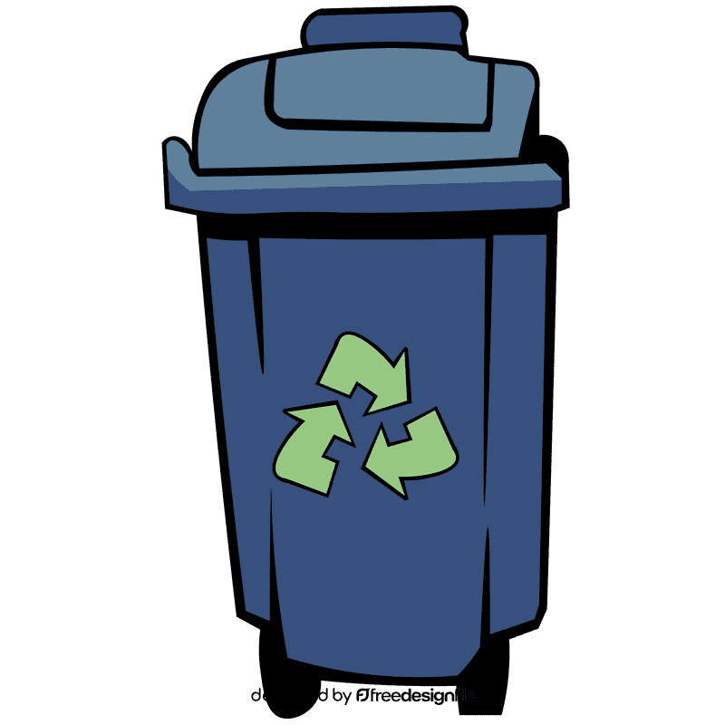 Garbage truck bin clipart