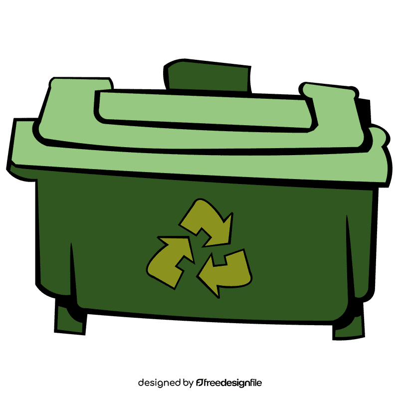 Garbage truck container clipart