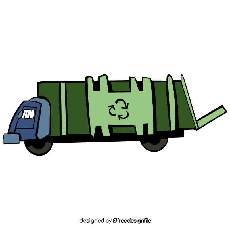 Garbage truck small clipart