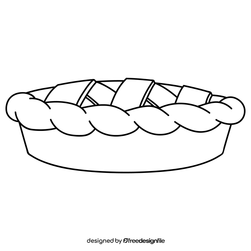 Thanksgiving pie drawing black and white clipart