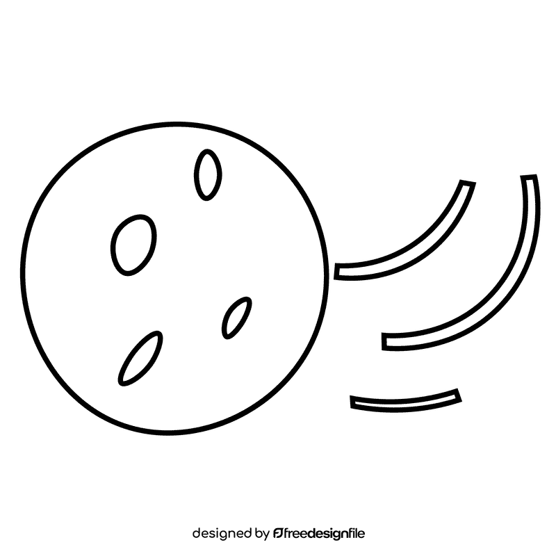 Golf ball black and white clipart