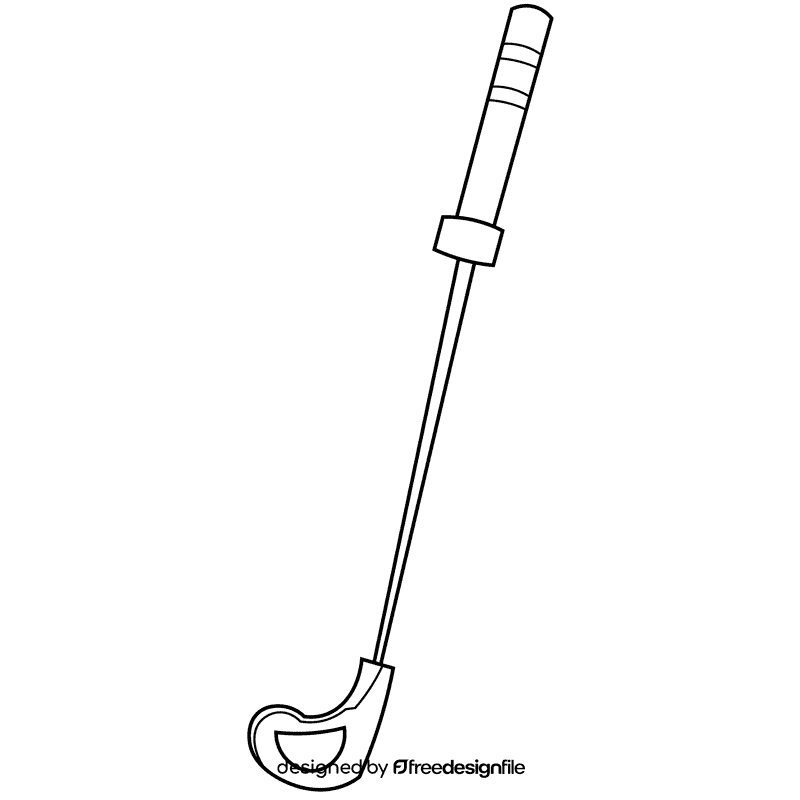 Golf club black and white clipart