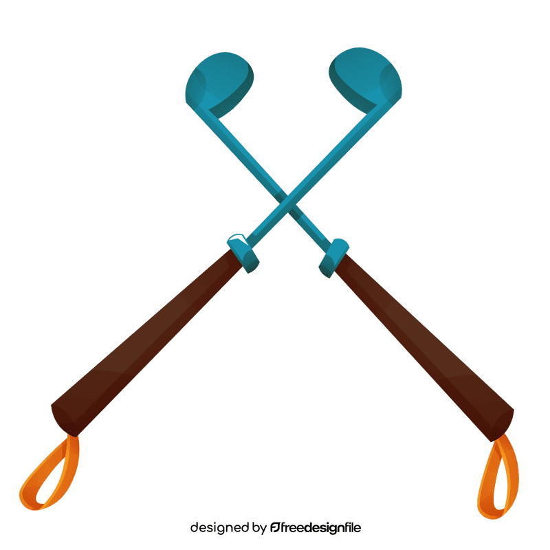 Golf clubs clipart