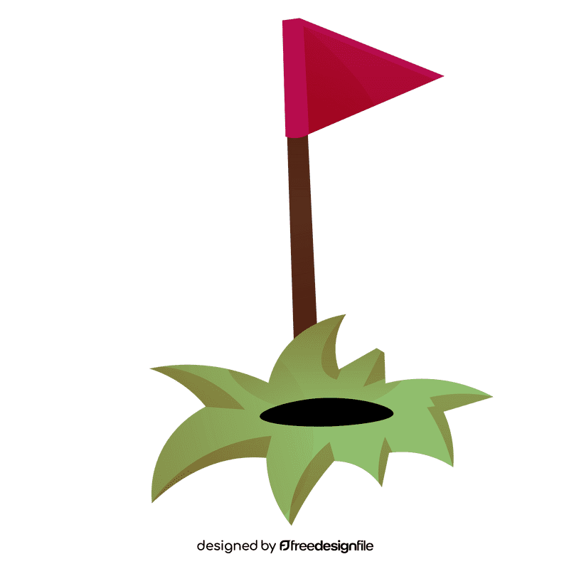 Golf flag clipart