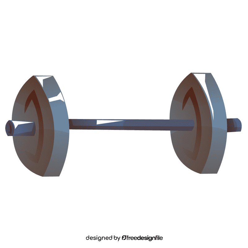 Gym barbell clipart