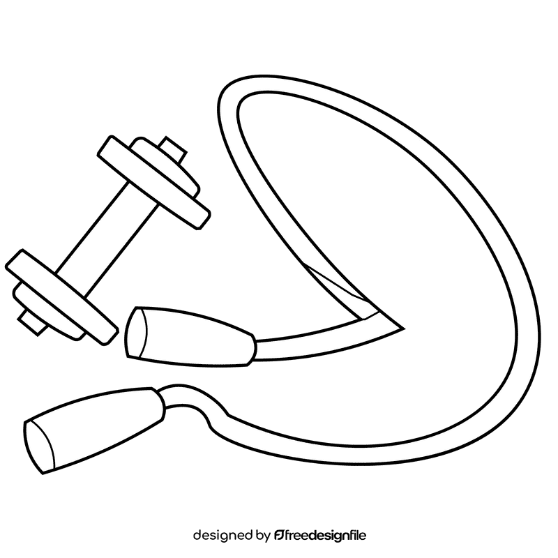 Gym inventory black and white clipart