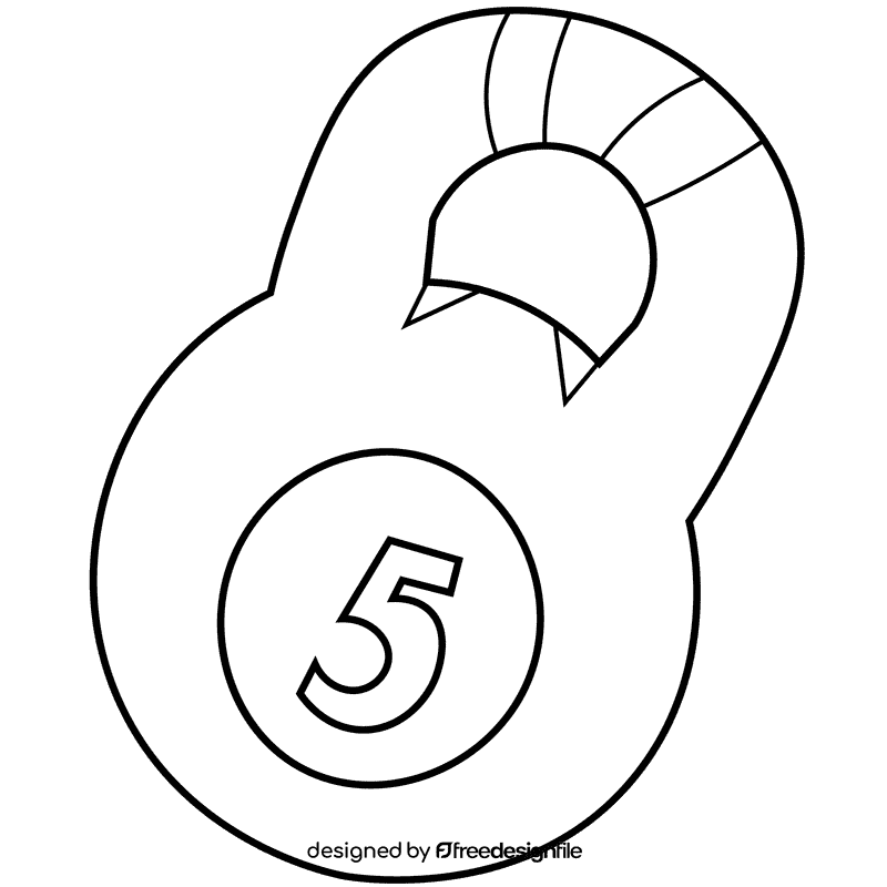 Gym weight black and white clipart