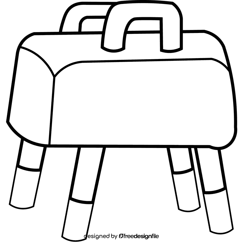 Gymnastics inventory black and white clipart