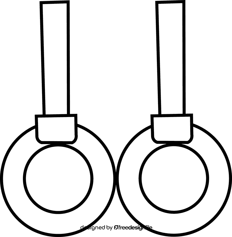 Gymnastics inventory black and white clipart