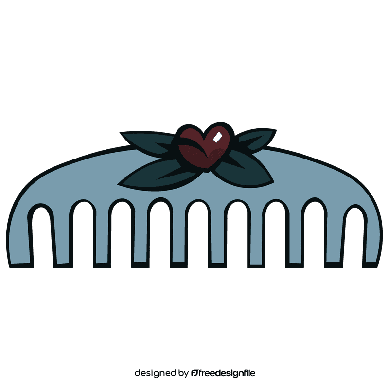 Hairbrush heart clipart