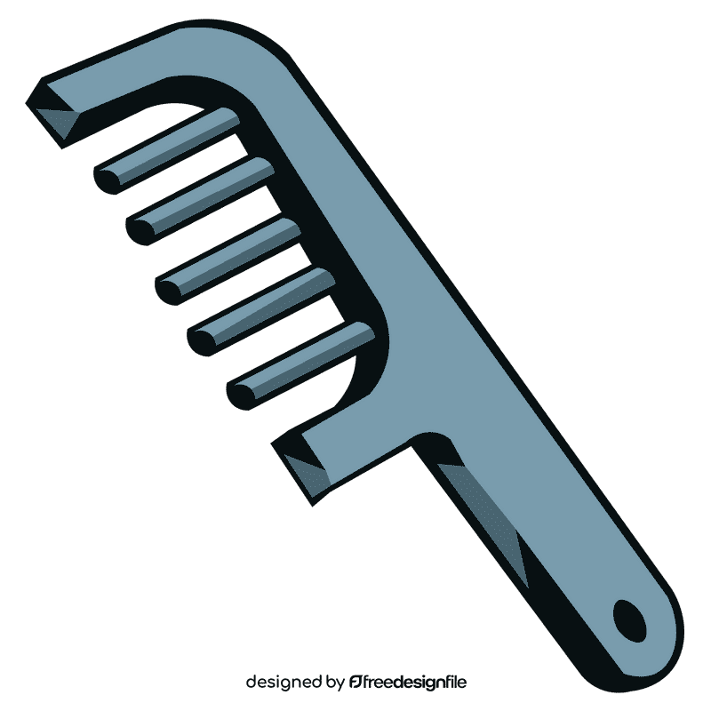 Hairbrush lightblue clipart