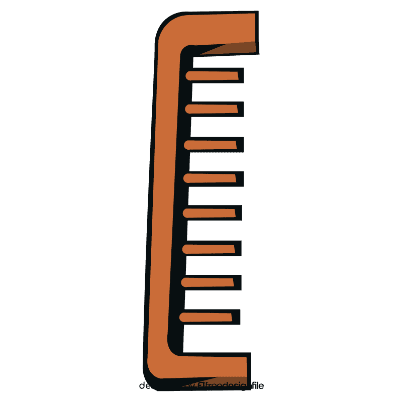 Hairbrush orange clipart