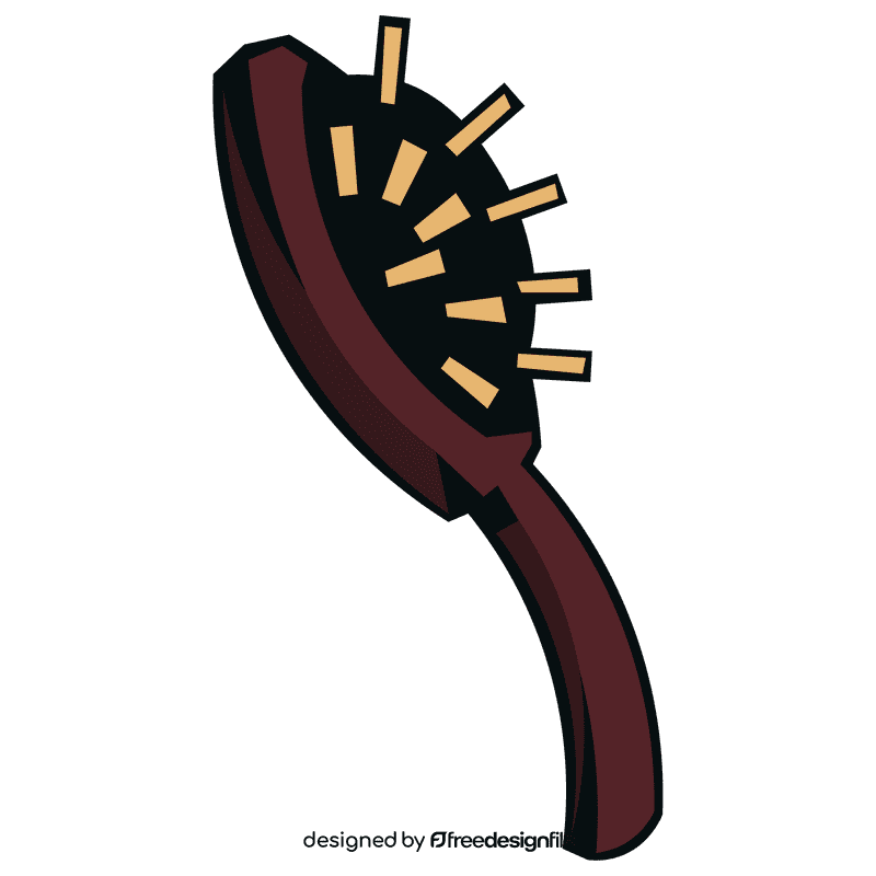 Hairbrush red clipart