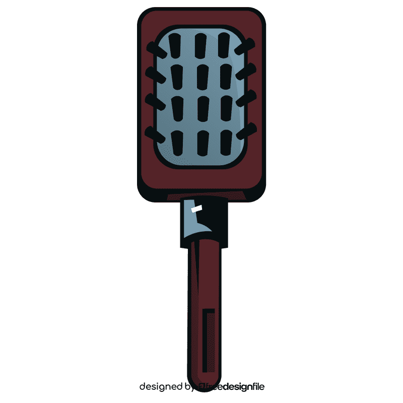 Hairbrush rednblue clipart