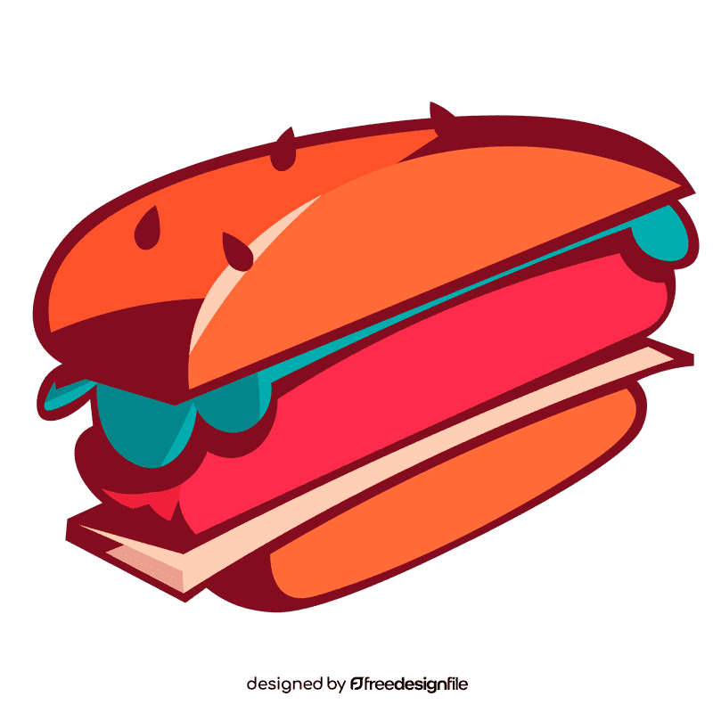 Hamburger half clipart