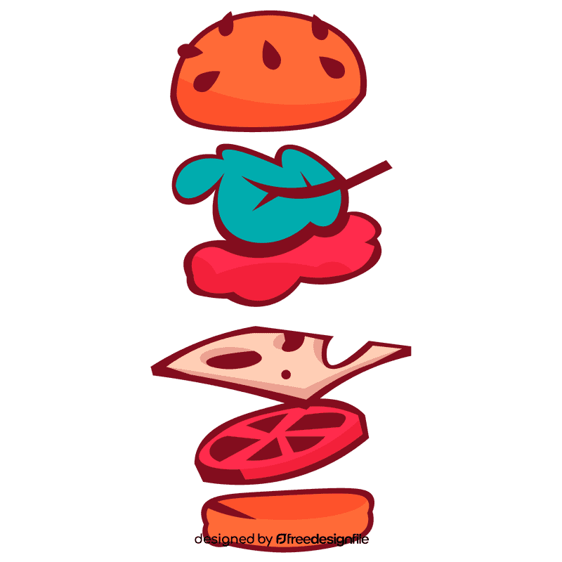 Hamburger separate clipart