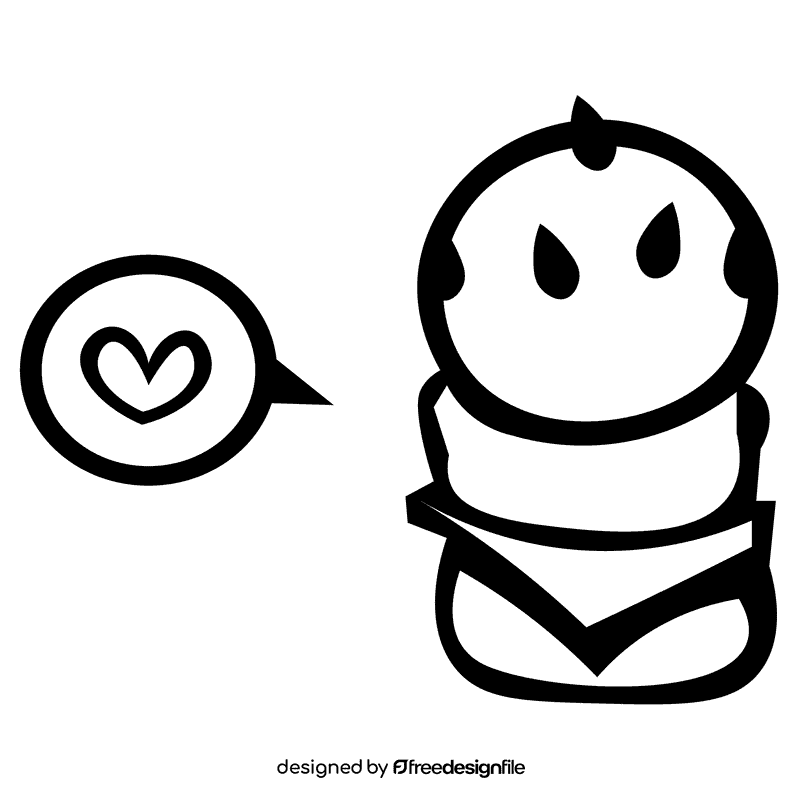 Hamburger small black and white clipart