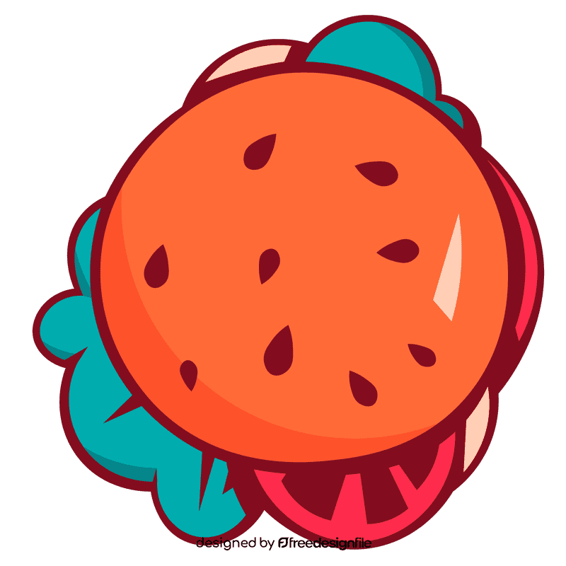 Hamburger top view clipart