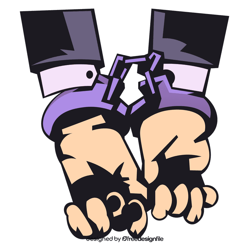 Handcuffs hands clipart