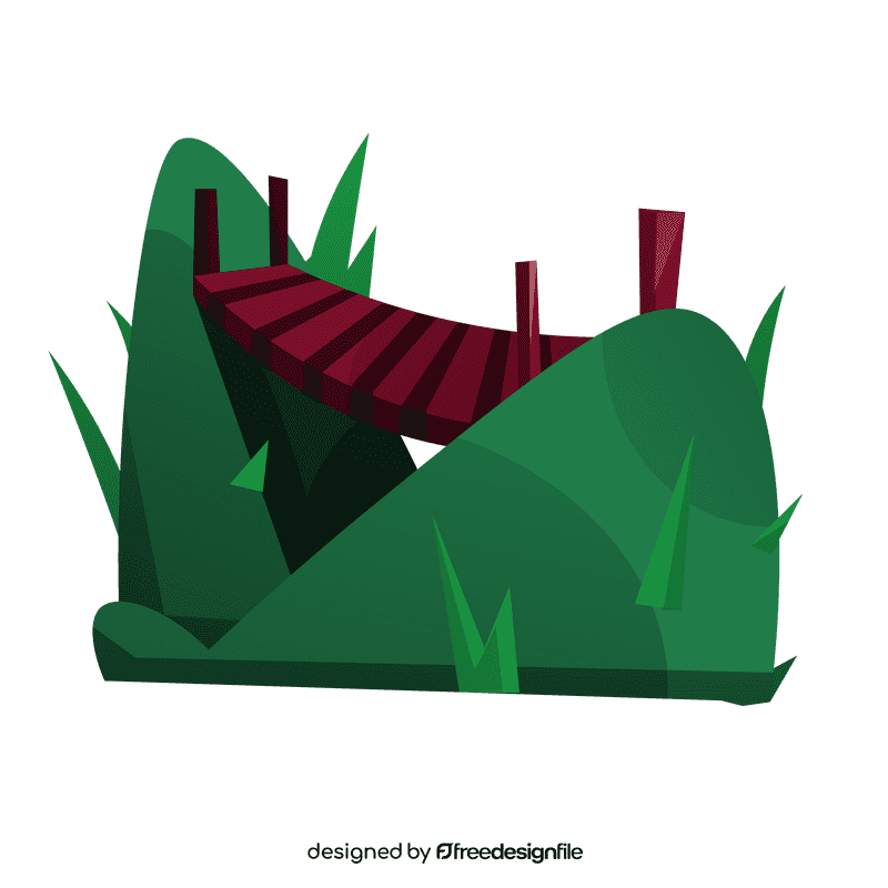 Hill bridge clipart