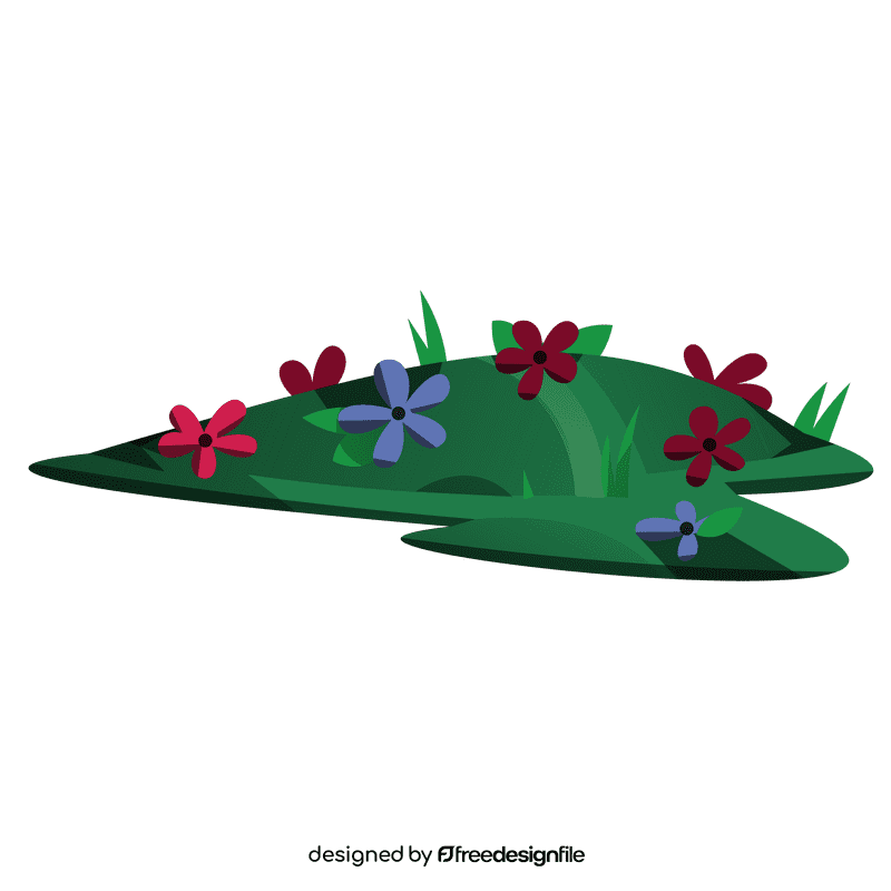 Hill flowers clipart