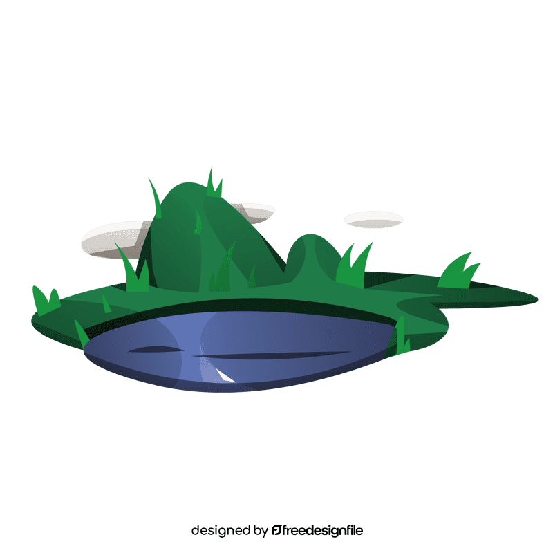 Hill lake clipart