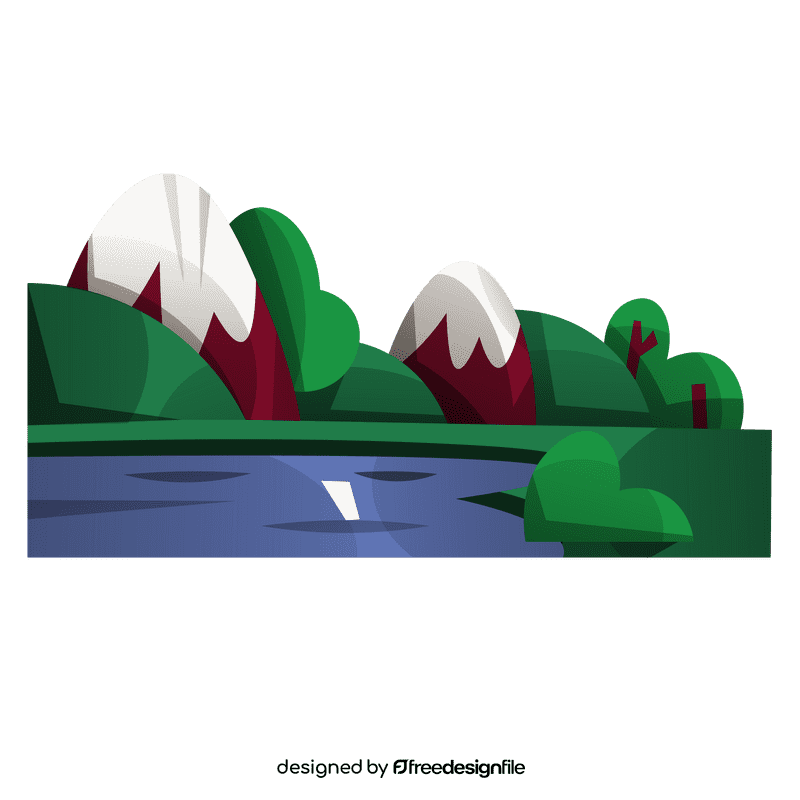 Hill mountains clipart