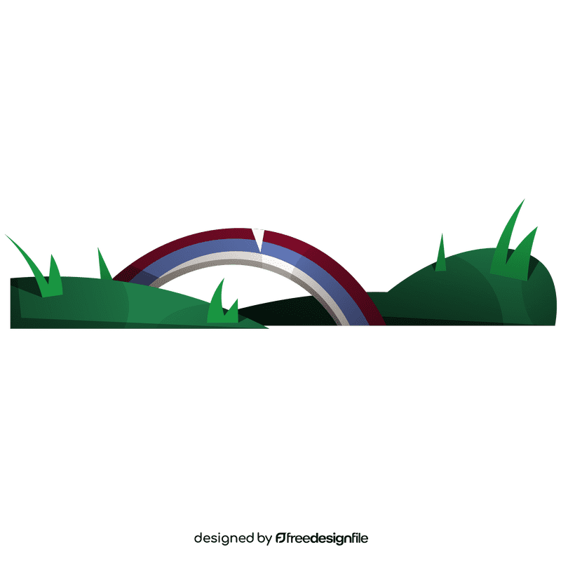 Hill rainbow clipart