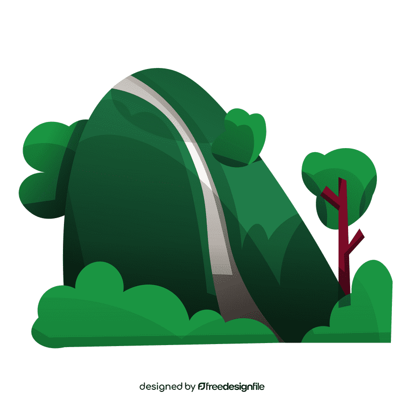 Hill road clipart