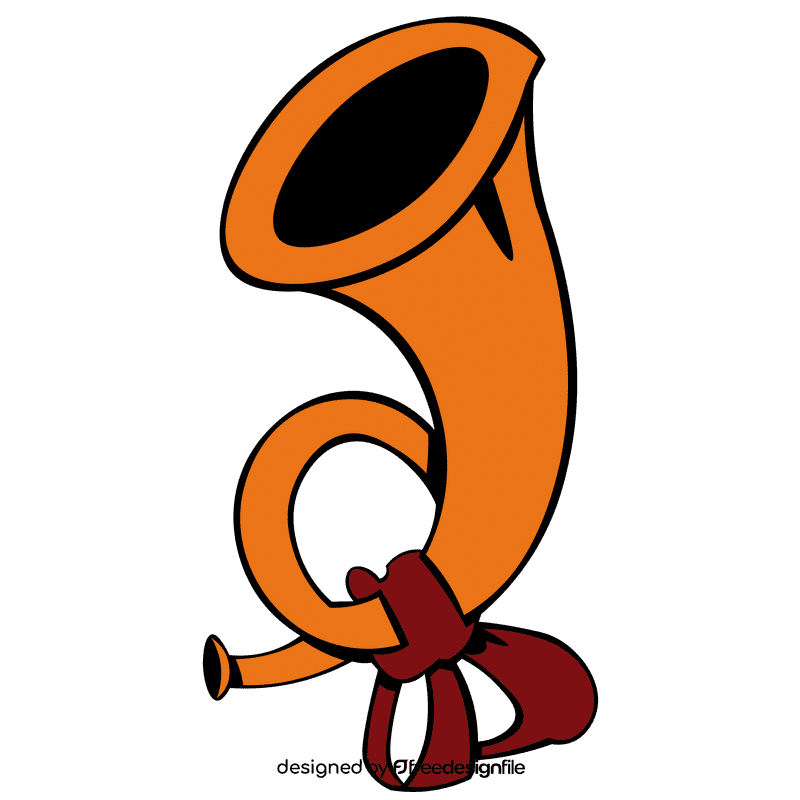 Horn big red clipart