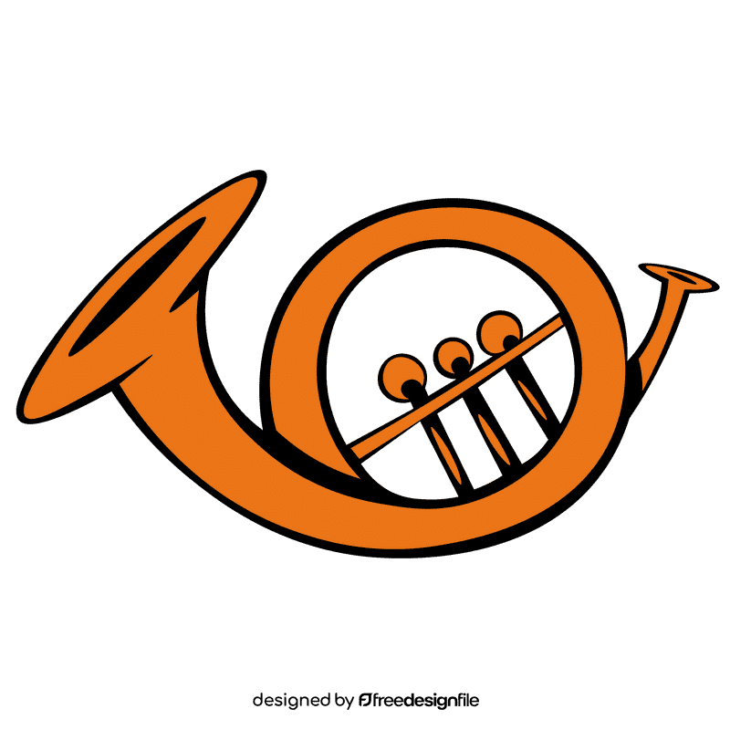 Horn round spin clipart