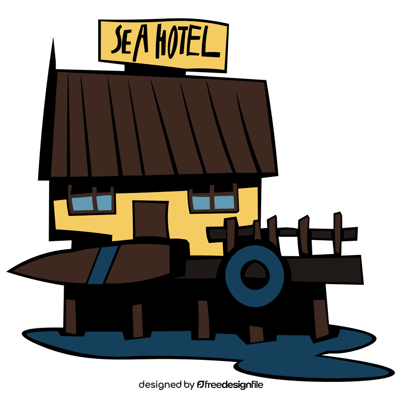 Hotel sea hotel clipart