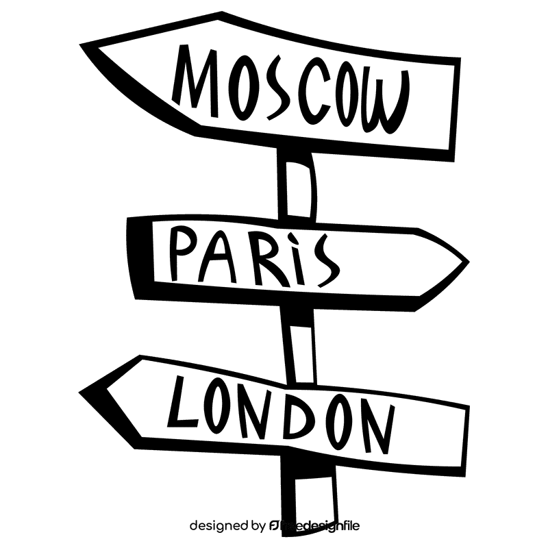 Hotel sign black and white clipart