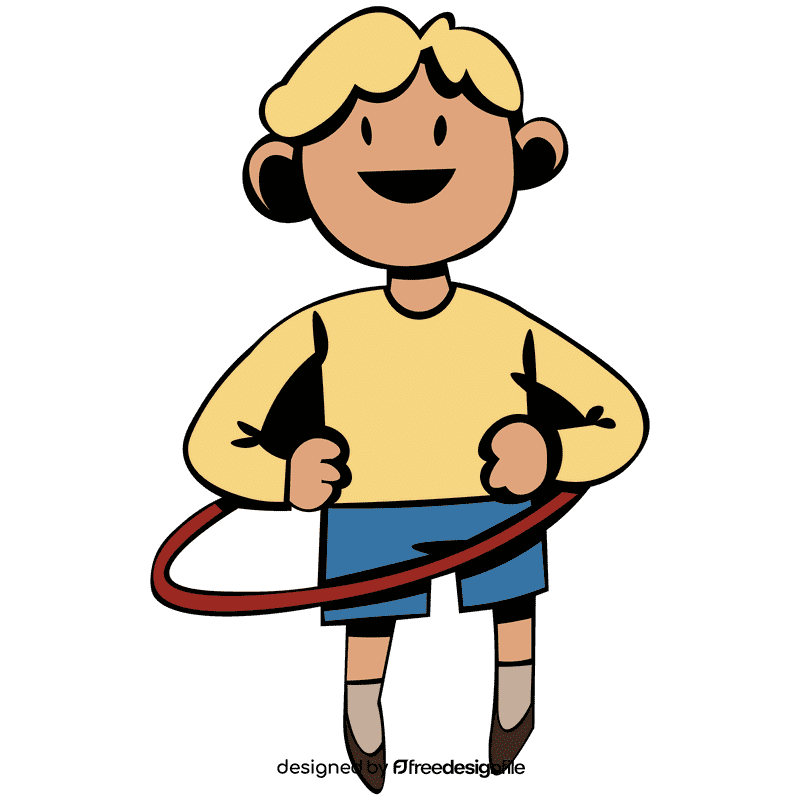 Hula hoop blonde clipart