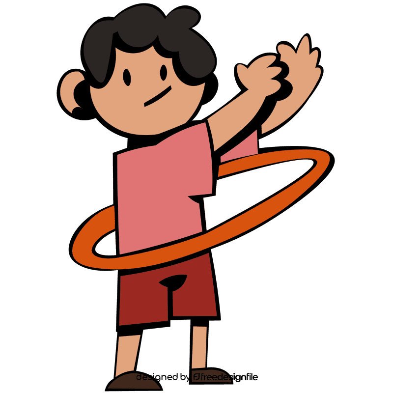 Hula hoop boy clipart