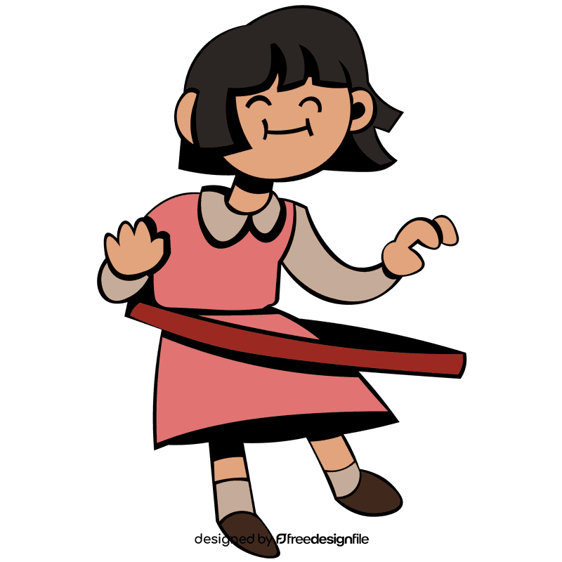 Hula hoop girl clipart