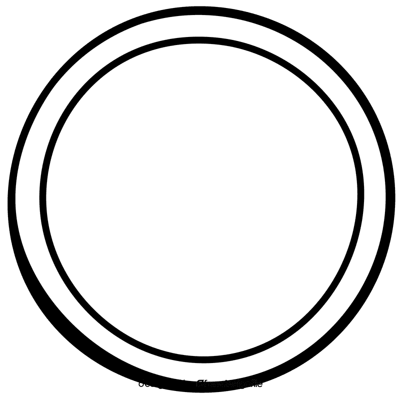 Hula hoop black and white clipart