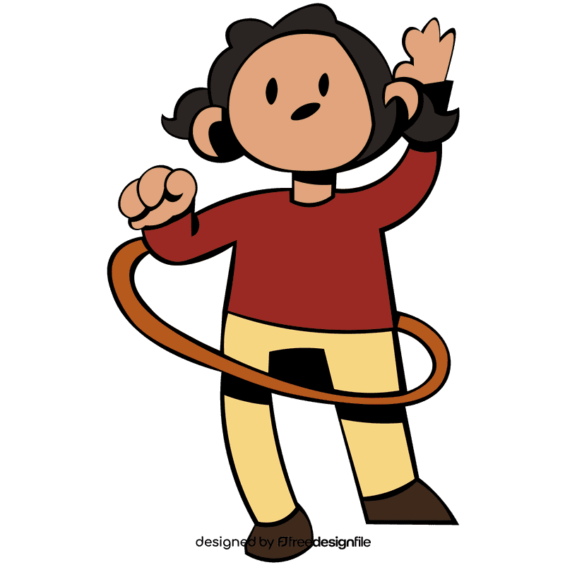 Hula hoop ponytails clipart