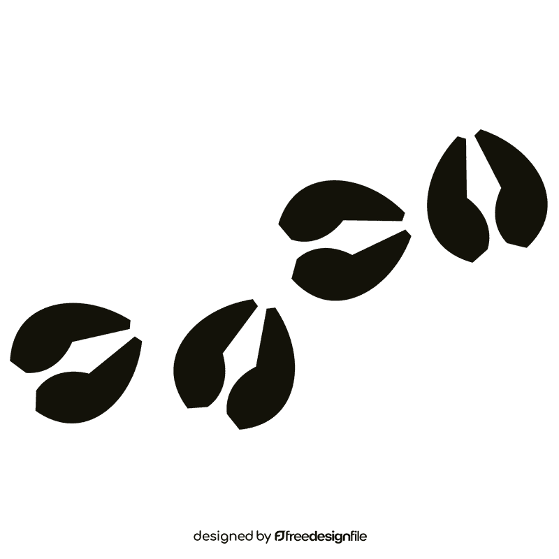 Hunting footprints clipart