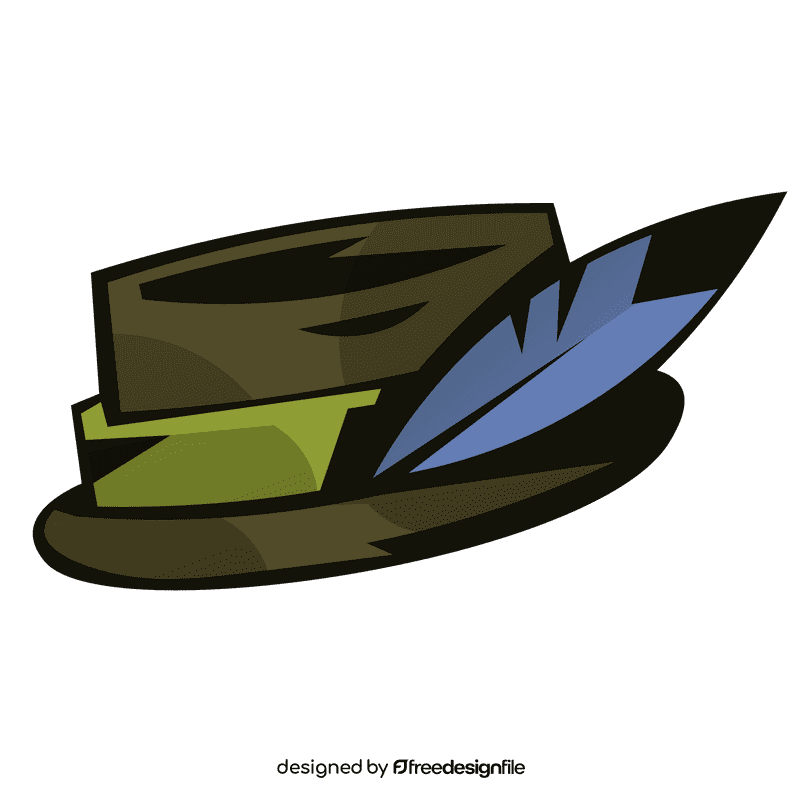 Hunting hat feather clipart