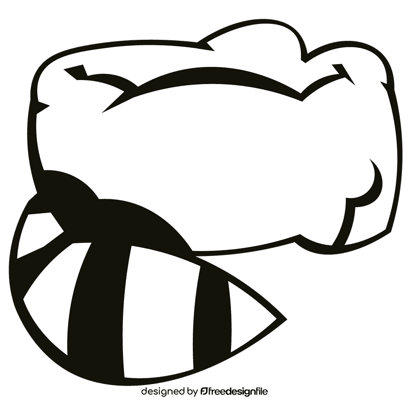 Hunting hatfur black and white clipart