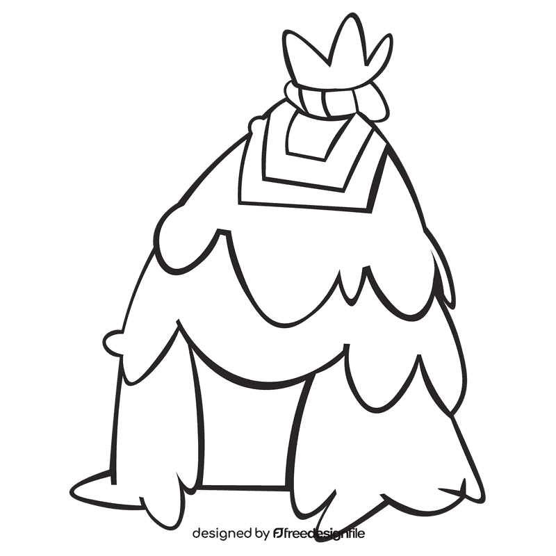 Hut hay house black and white clipart