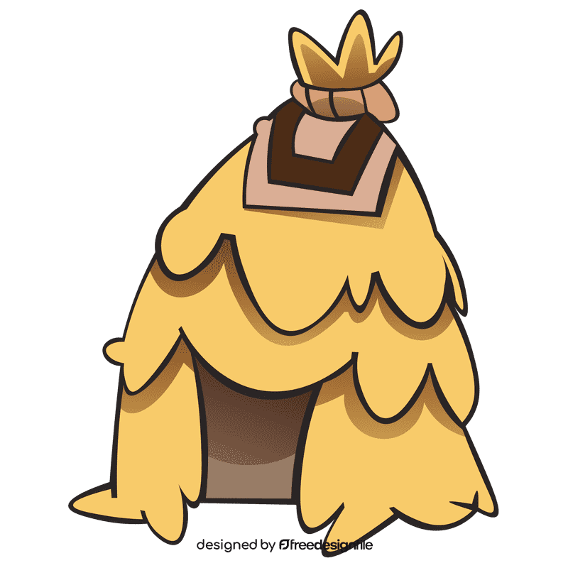 Hut hay house clipart