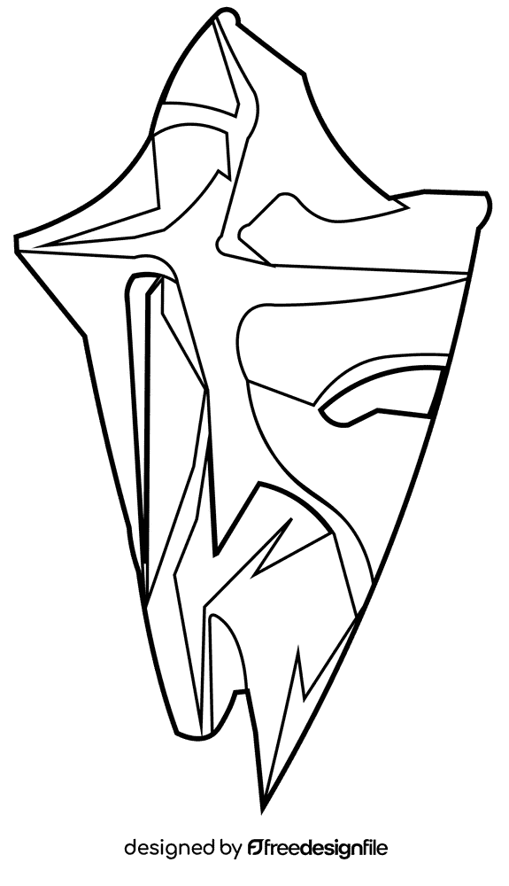 Iceberg black and white clipart