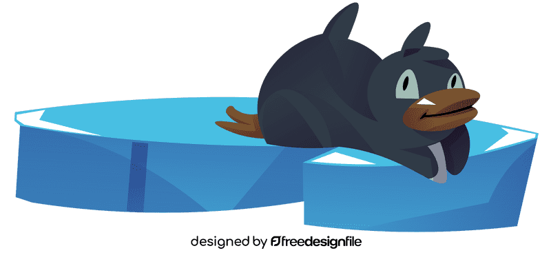 Iceberg penguin clipart